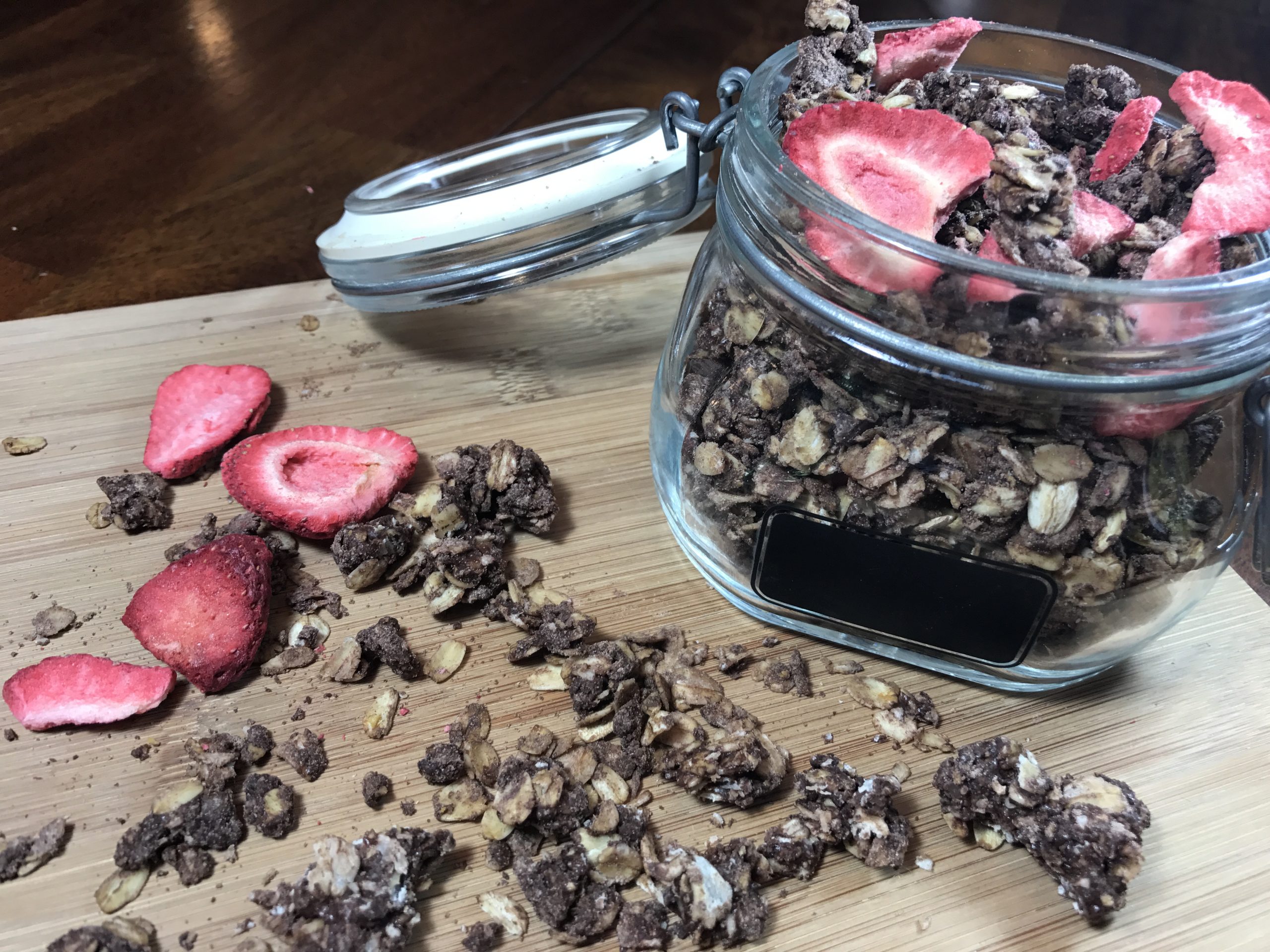 Valentine’s Chocolate Strawberry Granola