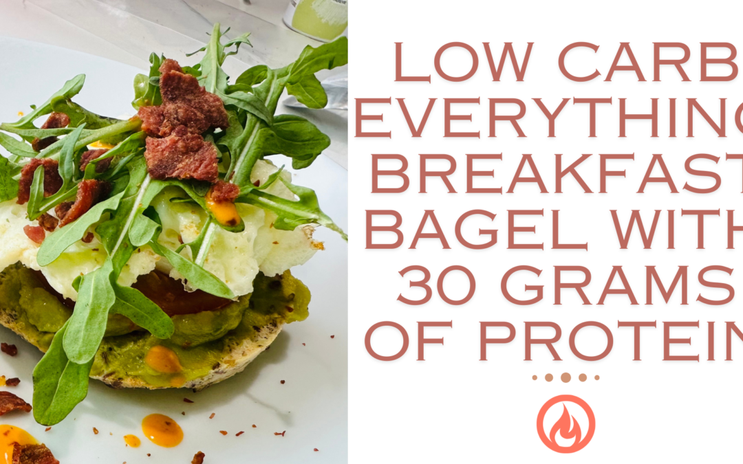 Gluten-Free & Dairy Free Low Carb Everything Breakfast Bagel with 30 grams of protein!